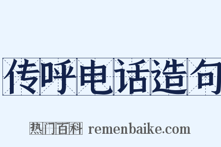 传呼电话造句是什么意思的图片
